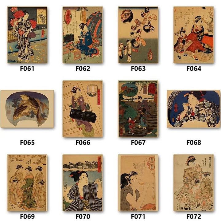 Japanese Ukiyo-e People Poster 42*30 cm (A3)