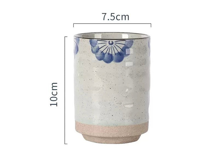 Japanese Tea Cup Blue Flower
