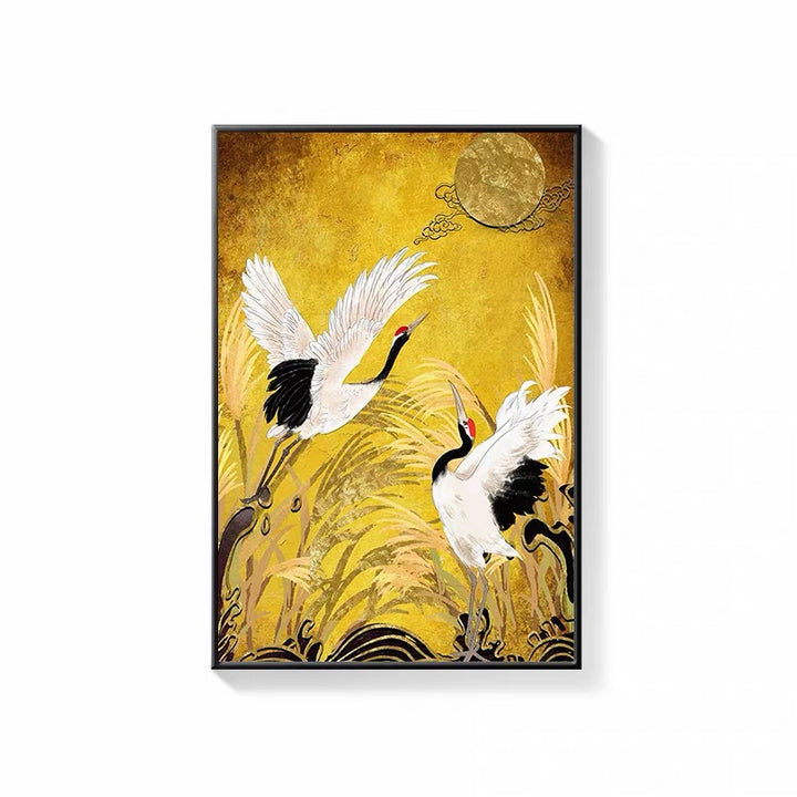 Japanese Famous Wall Art 50*70 cm Crane _Yellow I