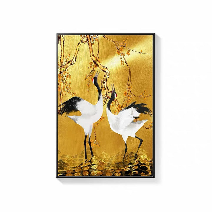 Japanese Famous Wall Art 50*70 cm Crane _Yellow II