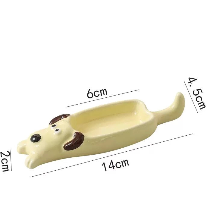 Saus Dish Dog Yellow 14 x 4.5cm | H2cm