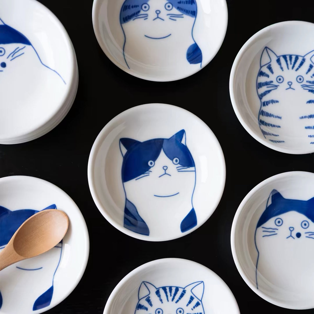Saus Dish Cat Blue Type 1 Ø8cm | H1.8cm