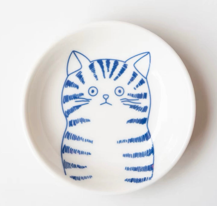 Saus Dish Cat Blue Type 1 Ø8cm | H1.8cm