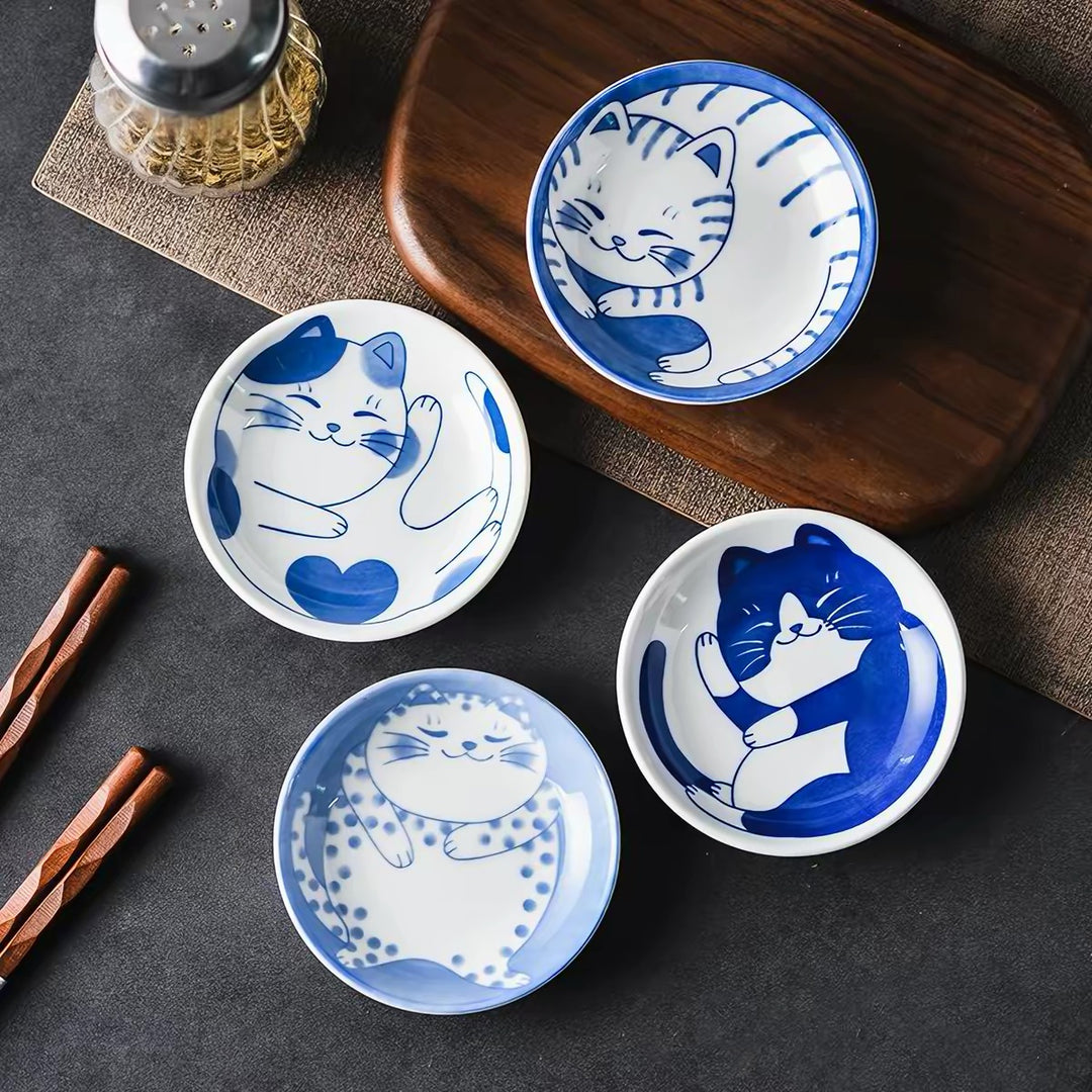 Saus Dish Cat Blue Type 5 Ø8cm | H1.8cm