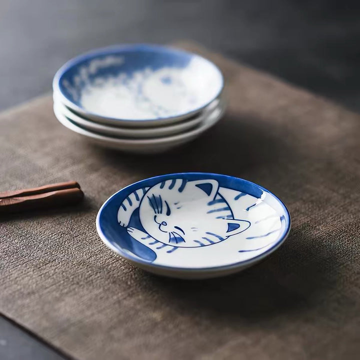 Saus Dish Cat Blue Type 5 Ø8cm | H1.8cm