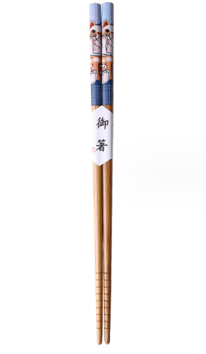 Nippon Bamboo Chopsticks with Lucky Cat D