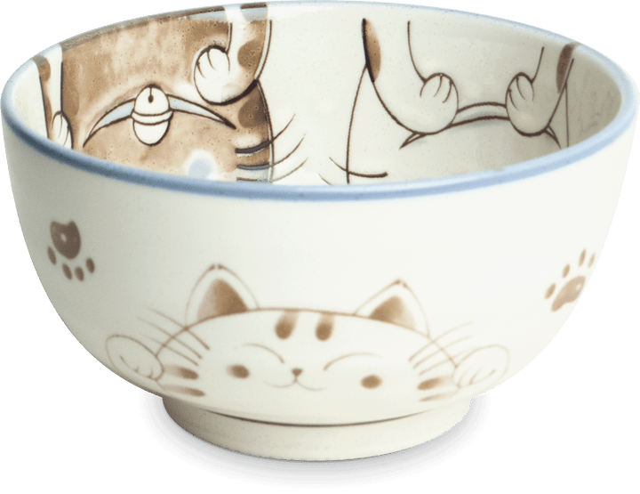 Three Cats Matcha Bowl Blue Ø13 cm | H7 cm