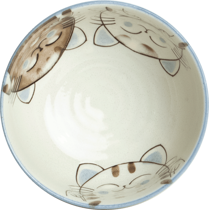 Three Cats Matcha Bowl Blue Ø13 cm | H7 cm