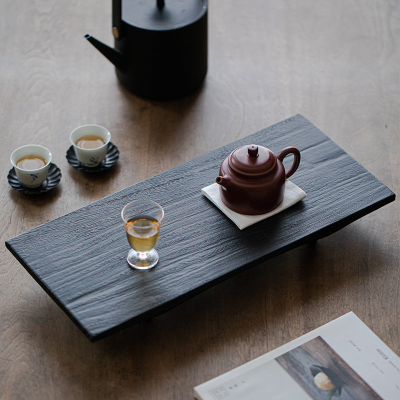 Japanese Wabi-Sabi Tatami  Tea Table / Charcoal Walnut