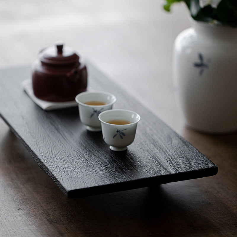 Japanese Wabi-Sabi Tatami  Tea Table / Charcoal Walnut