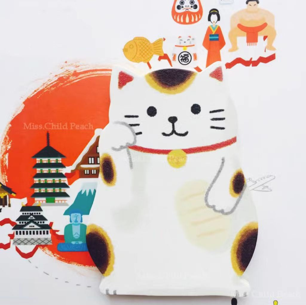 Japanese DIY Gift Message Card Lucky Cat