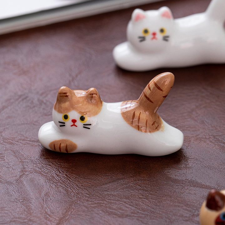 Nippon Chopstick Holder Lying Cats 4pcs