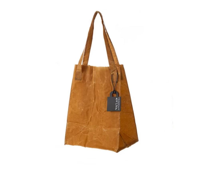 Nippon Eco-Floding Oil Waxed Fabric Tote Bag ( Dark Khaki Medium )