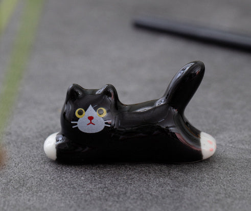 Nippon Chopstick Holder Lying Cats 4pcs