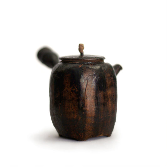 Nippon Toki Handmade Tea Pot Tedzukuri Tipotto Black (kuro 8.3*10.2cm 130ml)