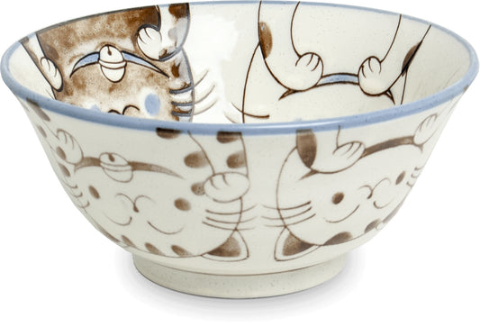 Three Cats Bowl Blue Ø15 cm | H7 cm