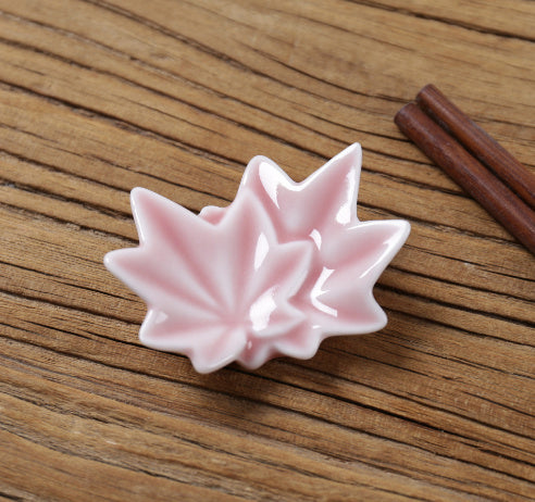 Nippon Chopstick Holder (Pink Maple Leaves Kaede no ha 6ps)