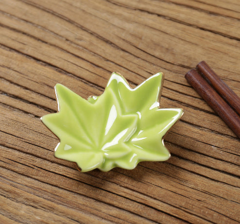 Nippon Chopstick Holder (Green Maple Leaves Kaede no ha 6ps)