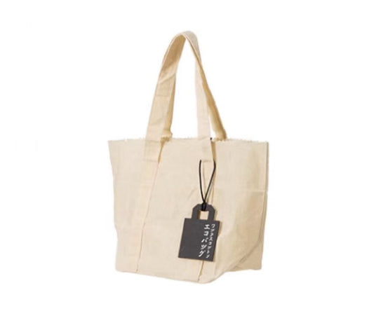 Nippon Eco-Floding Oil Waxed Fabric Tote Bag ( Beige Small）