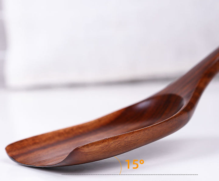 Teak Beaded Handle Kitchenware Wooden Spatula 33.5*8cm