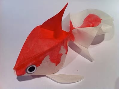 Japanese Traditional Handmade Paper Balloon ( Goldfish )