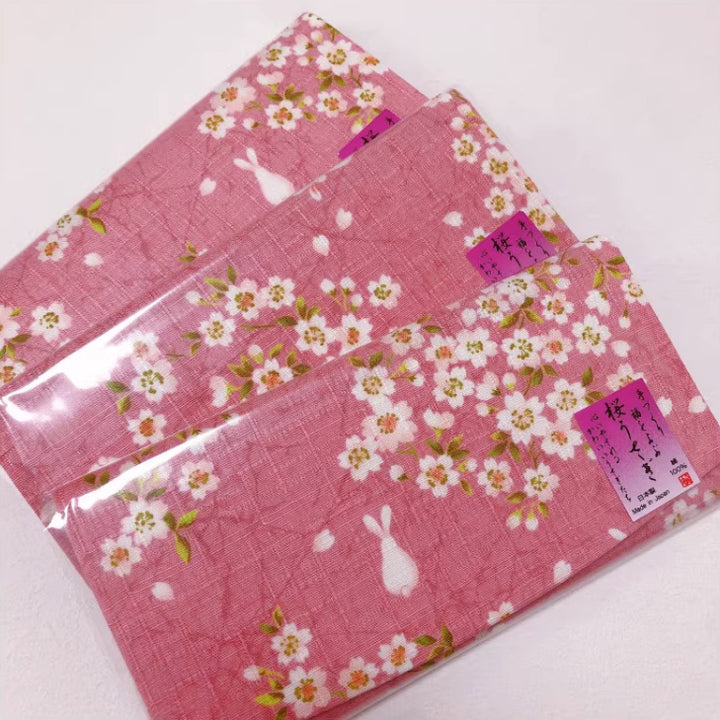 Sakura Rabbit Japanese Flip Wallet Pink 18*9cm