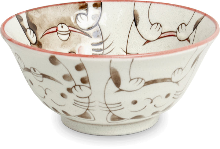 Three cats bowl red Ø15 cm | H7 cm