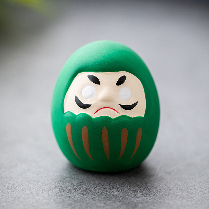 Nippon Daruma Ornament Green (Midori 4*4*4.5cm)