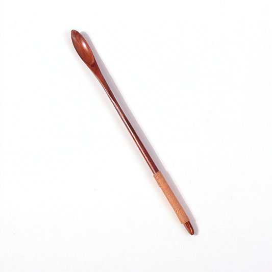 Nippon Wooden Narrow Mouth Stirring Spoon (Nanmu Khaki 20cm)