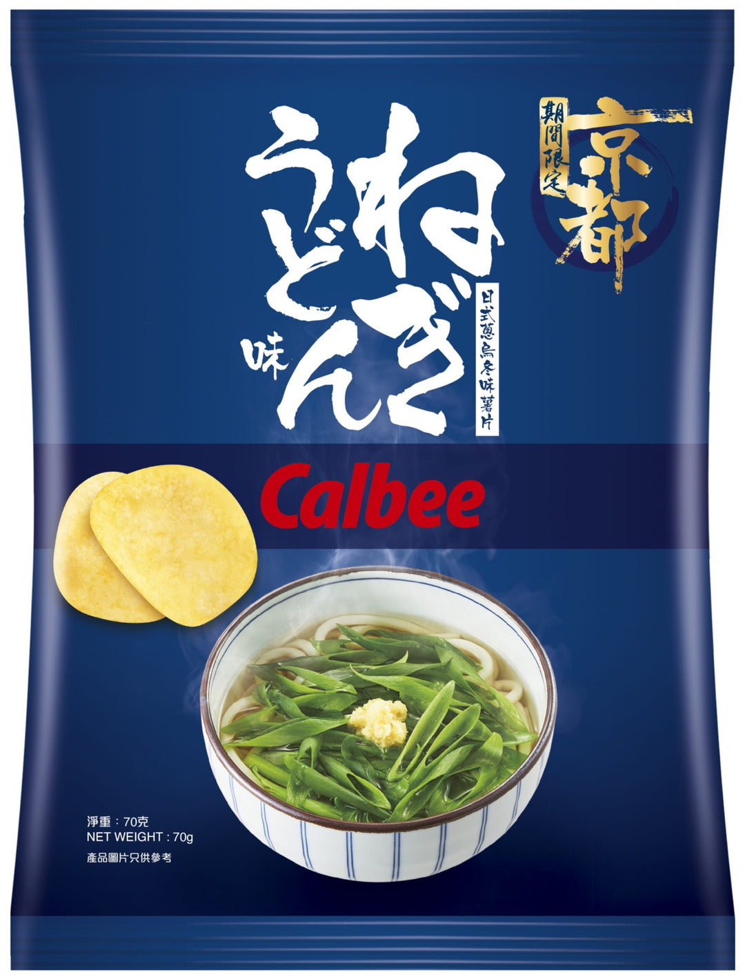 Calbee Potato Crisps – Japanese Green Onion Udon Flavour 70g