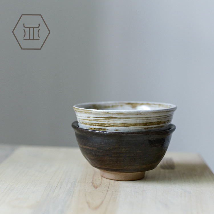 Nippon Toki Handmade Rice / Ramen bowl Tedzukuri White (shiro 11.5*6.2cm)