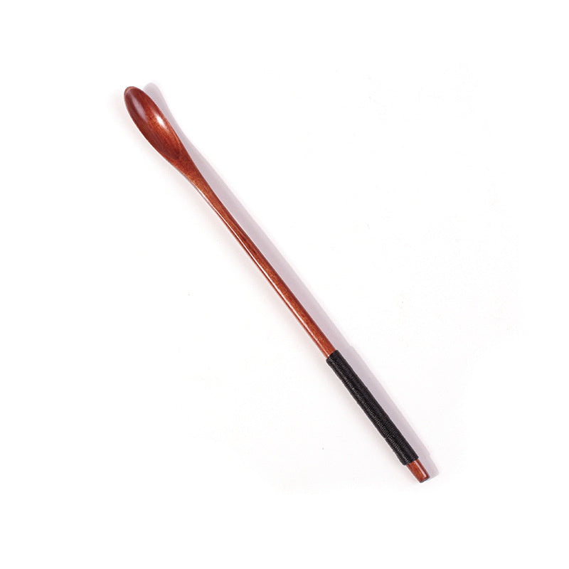 Nippon Wooden Narrow Mouth Stirring Spoon (Nanmu Black 20cm)