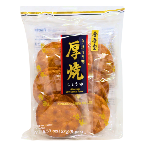 Kingodo Atsuyaki Senbei Soy Sauce Rice Cracker 157g