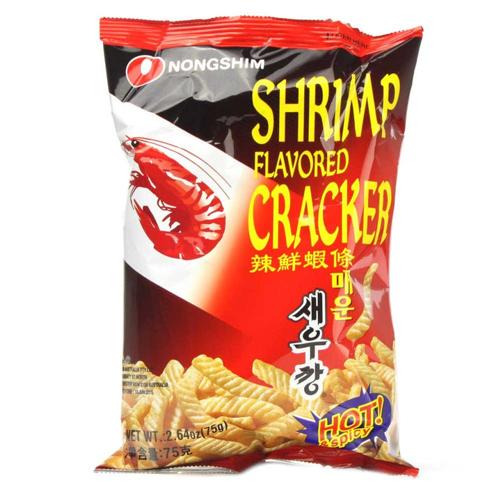 Korean Shrimp Flavored Crackers Hot and Spicy 75g