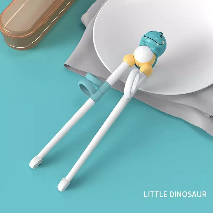 Children Smart Training Chopsticks with Finger Cots Dino