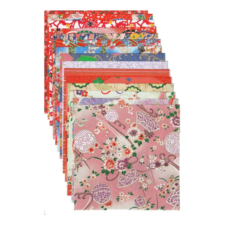Washi Kawasumi Origami paper  Flowers 15x15 cm 15 pcs