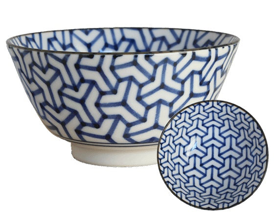 Old Nippon Blue Pattern Geometric 15x6,8cm