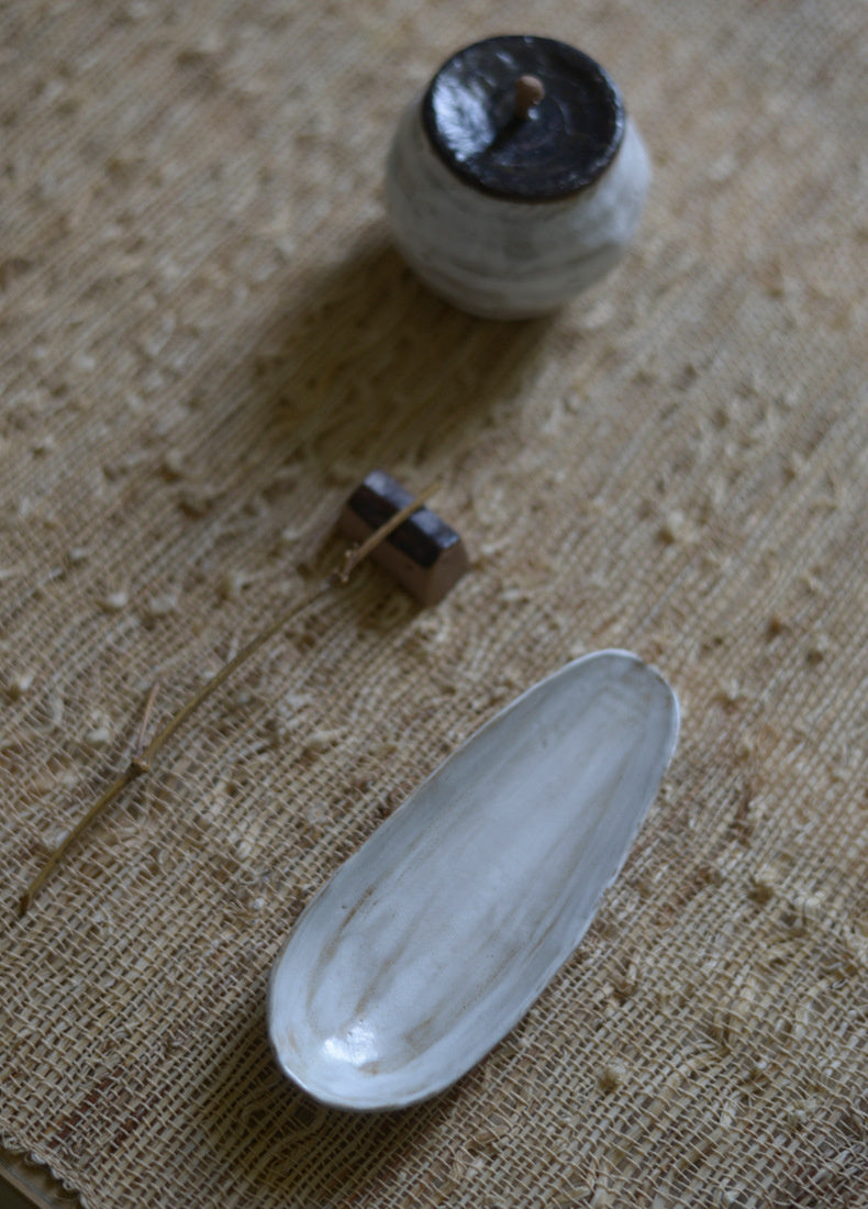 Nippon Toki Handmade Teaspoon Tedzukuri Supun White (shiro 14.6*5.6*1.8cm)