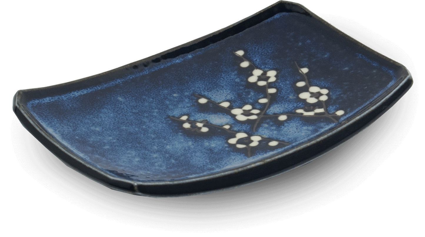 Sushi bord Hana blauw  22x15 cm | H3.5 cm