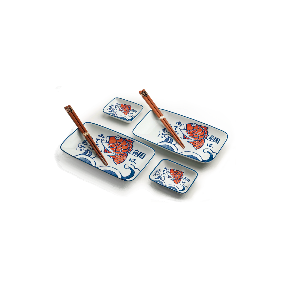 Japanese Fish Sushi Set 22 x 12,5 cm | H2,5 cm