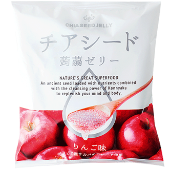 Wakasho Chia Seed Jelly APPLE Konnyaku Anggur 175 Gram