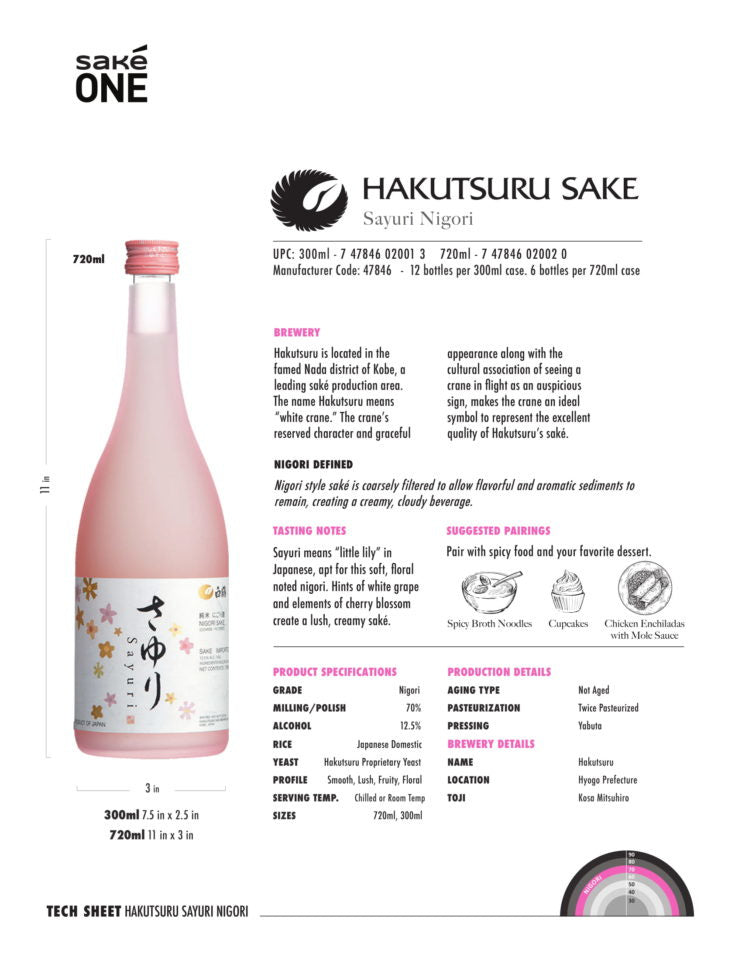 Sayuri Nigori Junmai 12.5% 300ml – SEIKATSU Japan Lifestyle