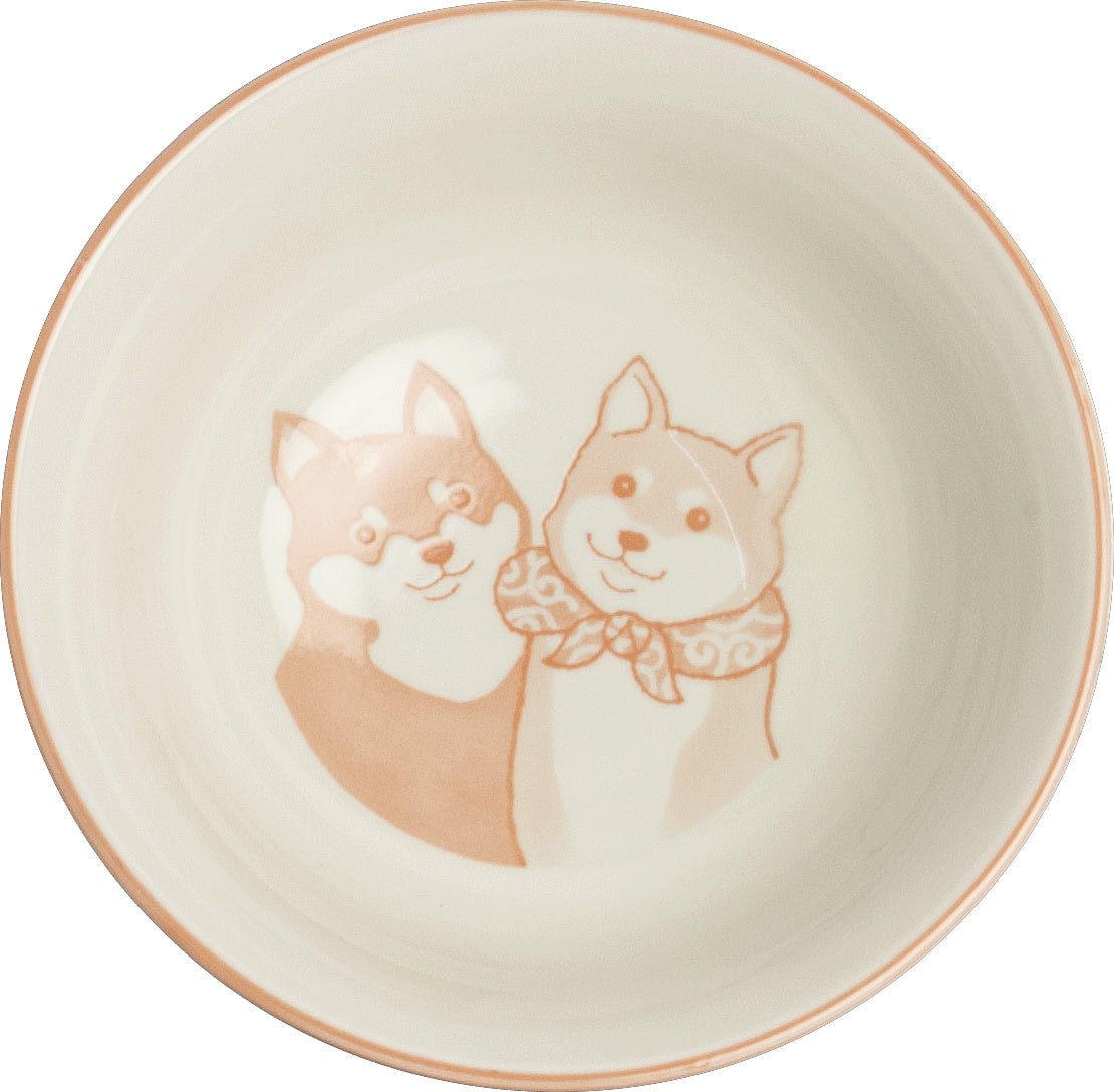 Japanese bowls Shiba Dog 2pcs. Ø19 cm | H7.5 cm