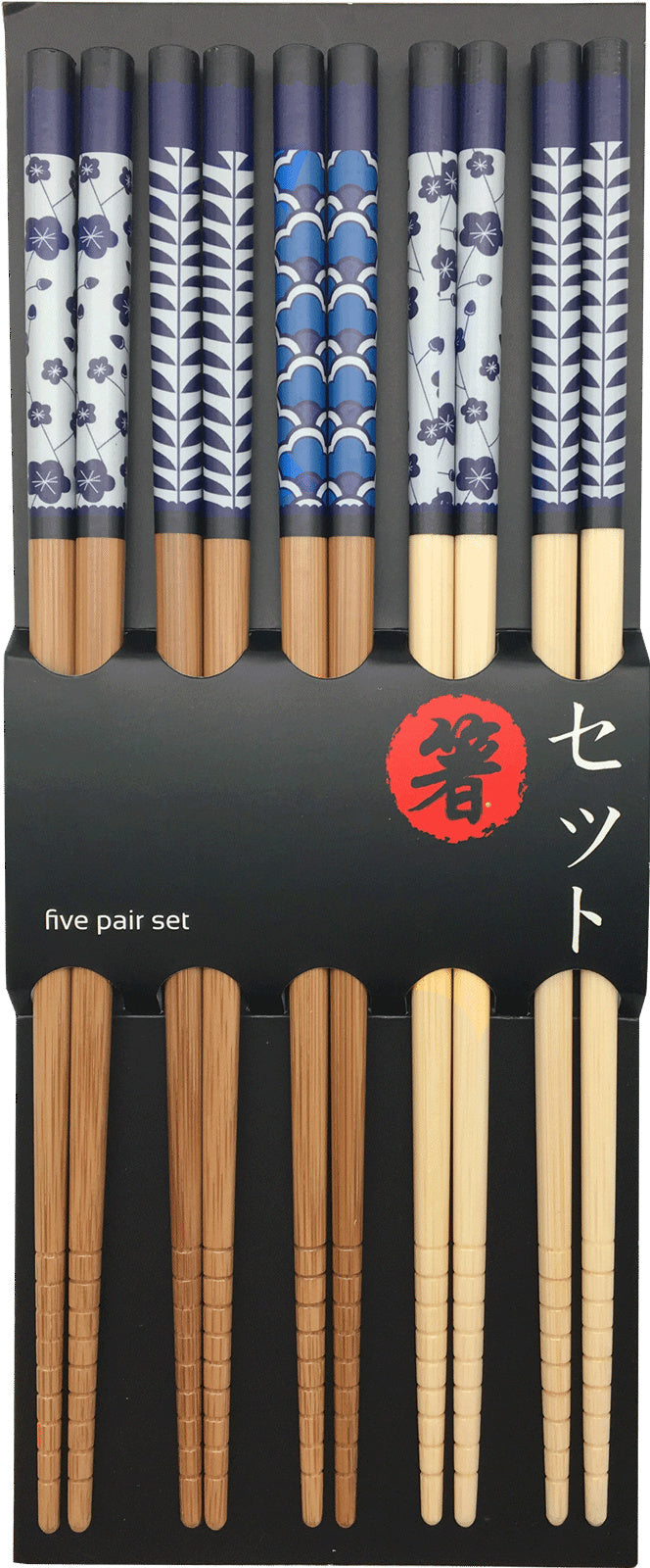 Chopsticks Bamboo Blue patterns