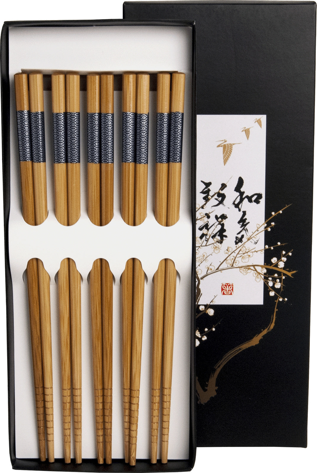 Chopsticks bamboo lacquered Japanese patterns