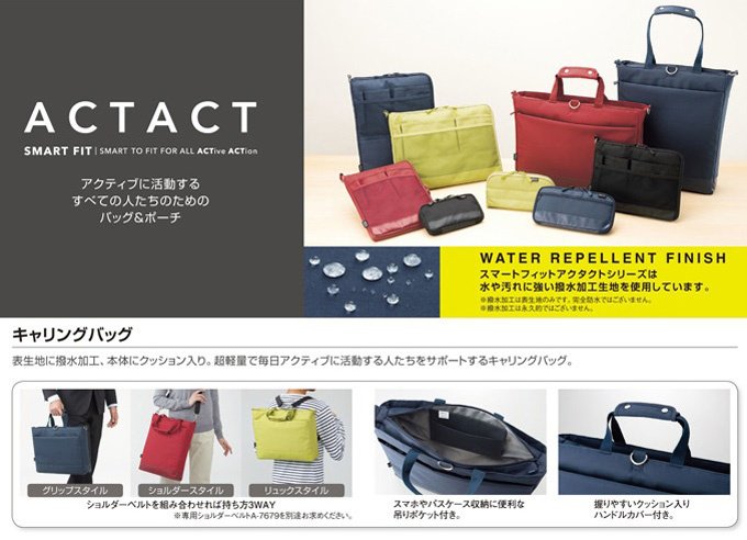 LIHIT LAB Japan Smart Fit Bag in Bag A4 Blue