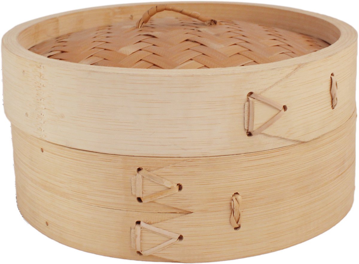 Bamboo Steamer Basket 1 layer with lid Ø25 cm