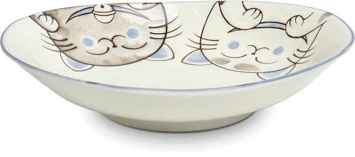 Three cats Bowls oval blue 17x15 cm | H4 cm