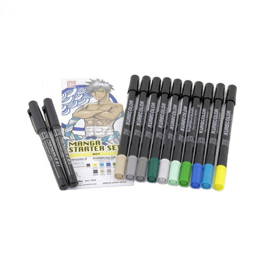 Kuretake Kurecolor Mangaka Manga Starter Set - Boy