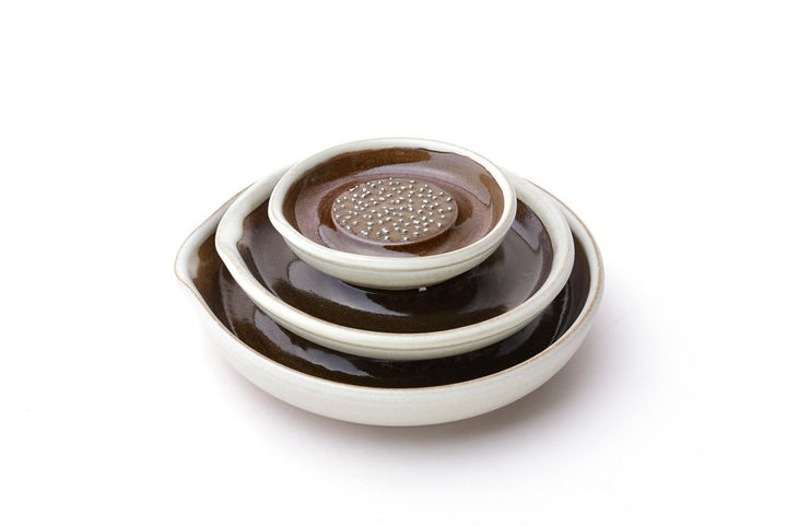 Japanese Grater Ceramic plate Large 18,5x19x3,9cm